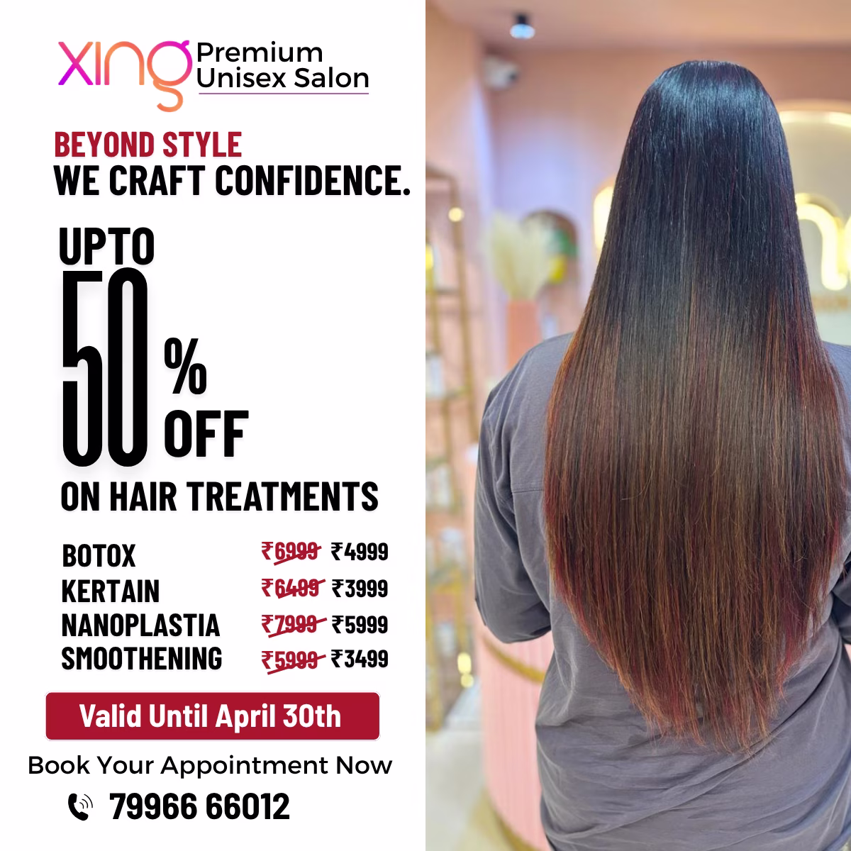 Hair Treatment at Xing Premium Salon Bangalore